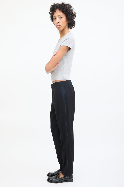 Marni Black & Navy Tuxedo Slim Trouser