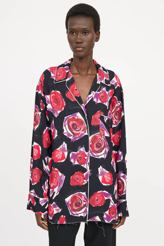 MarniFloral Button Up Top