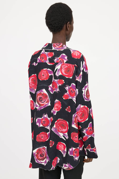 MarniFloral Button Up Top