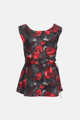 Marni Patterned Drawstring Top