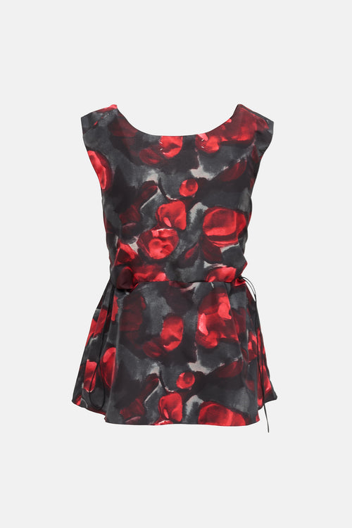 Marni Patterned Drawstring Top