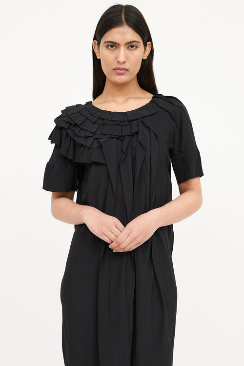 Marni Ruffle Pleated Dress