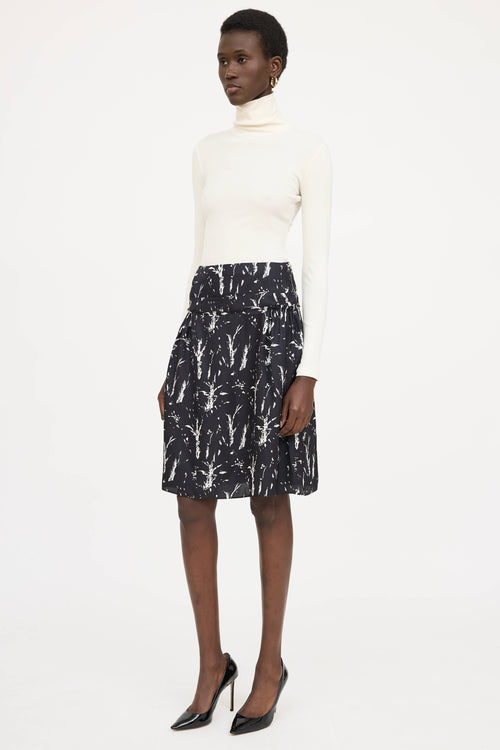 MarniSilk Pattern Midi Skirt