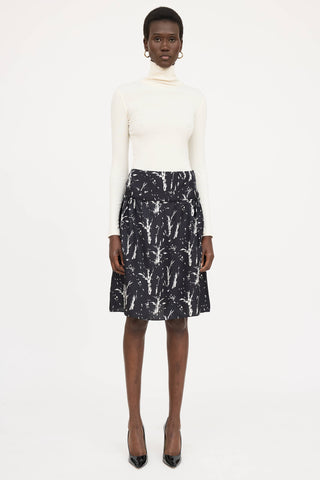 MarniSilk Pattern Midi Skirt