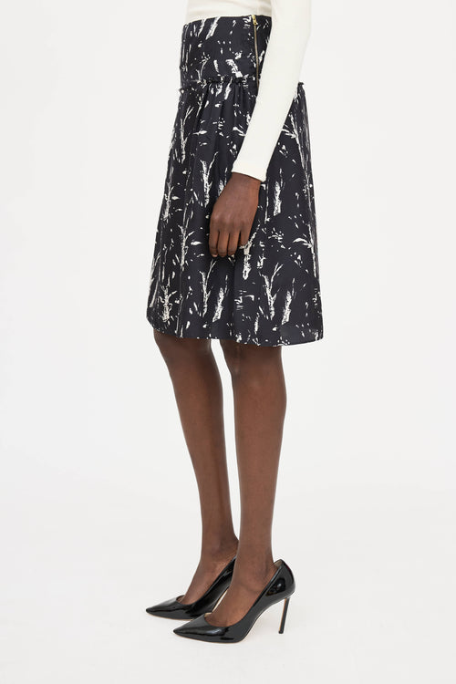 MarniSilk Pattern Midi Skirt
