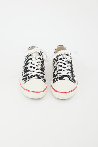 Marni White & Black Patterned Sneaker