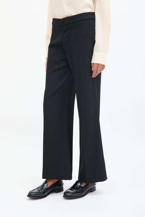 Marni Black Wool Flare Leg Trouser