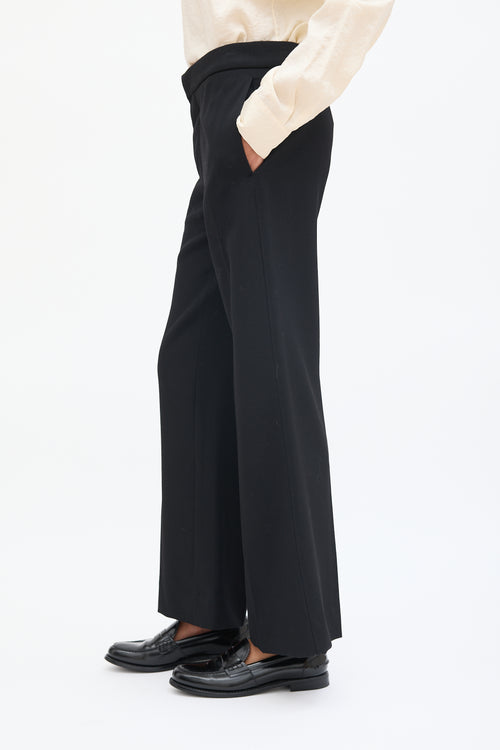 Marni Black Wool Flare Leg Trouser