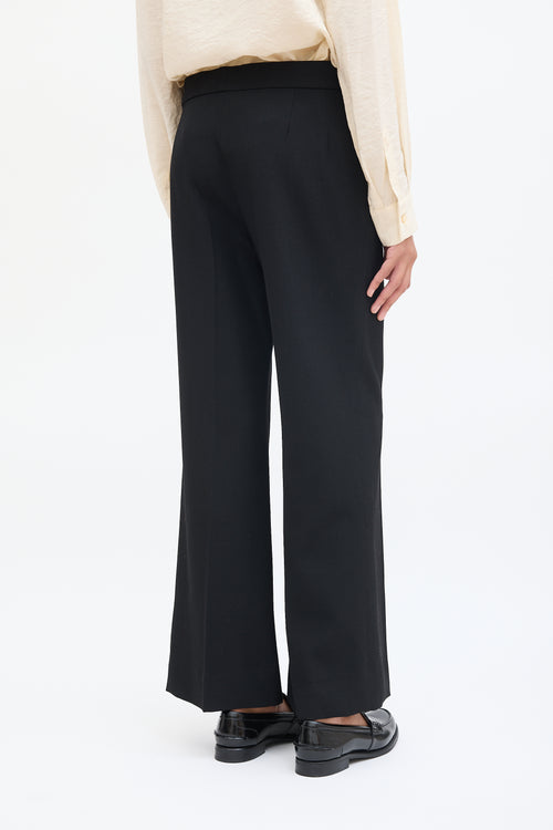 Marni Black Wool Flare Leg Trouser