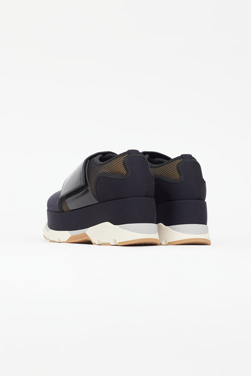 Marni Black & Yellow Neoprene Mary Jane Sneaker