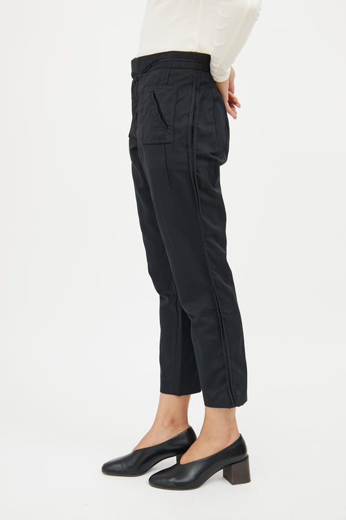 Marni Black Pleat Square Straight Pant