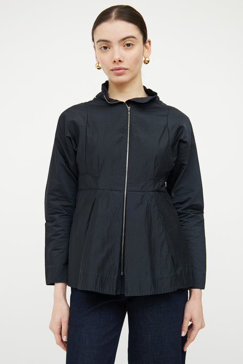 Marni Black Seersucker Pleated Jacket