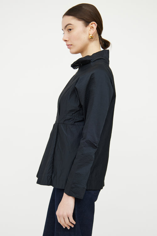 Marni Black Seersucker Pleated Jacket