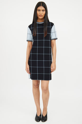 Marni Navy & Blue Check Dress