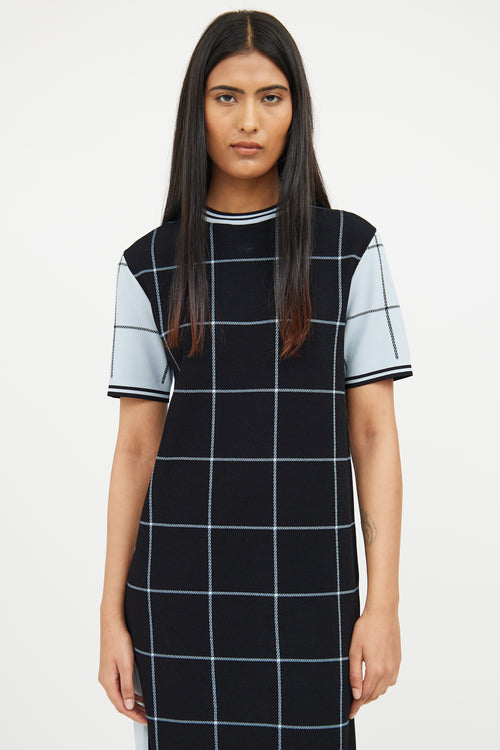 Marni Navy & Blue Check Dress