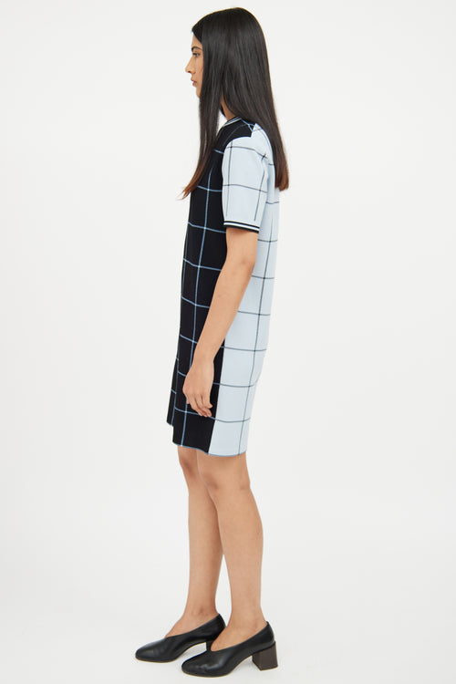 Marni Navy & Blue Check Dress