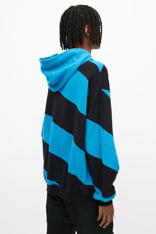 Marni Blue & Black Striped Hoodie