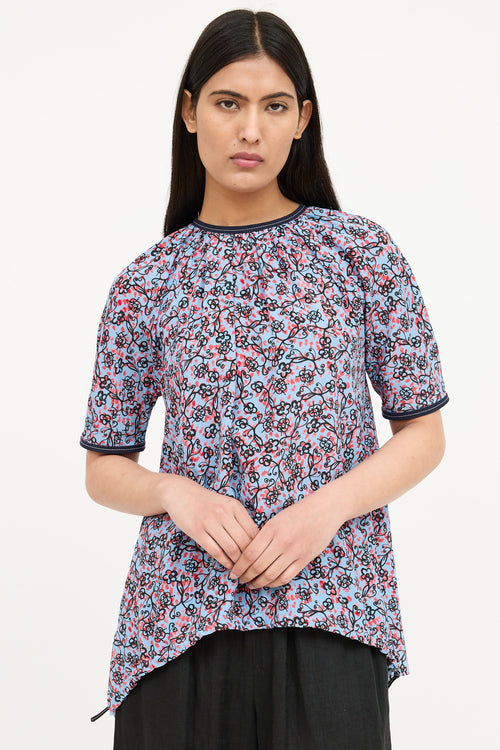 Marni Patterned Short Sleeve Blouse