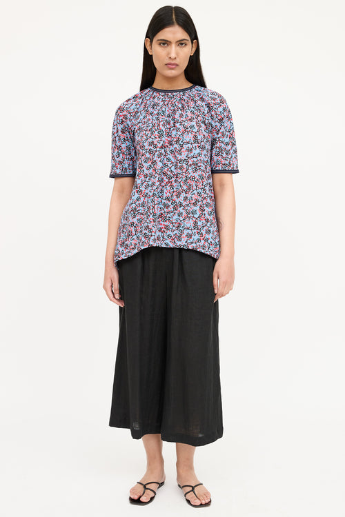 Marni Patterned Short Sleeve Blouse