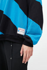 Marni Blue & Black Stripe Oversized Hoodie