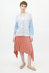 Marni Blue & Grey Cashmere Colourblock Cardigan