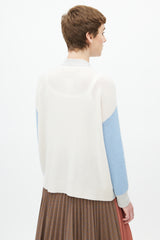Marni Blue & Grey Cashmere Colourblock Cardigan
