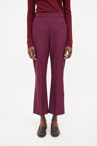 Marni Burgundy Wool Trouser