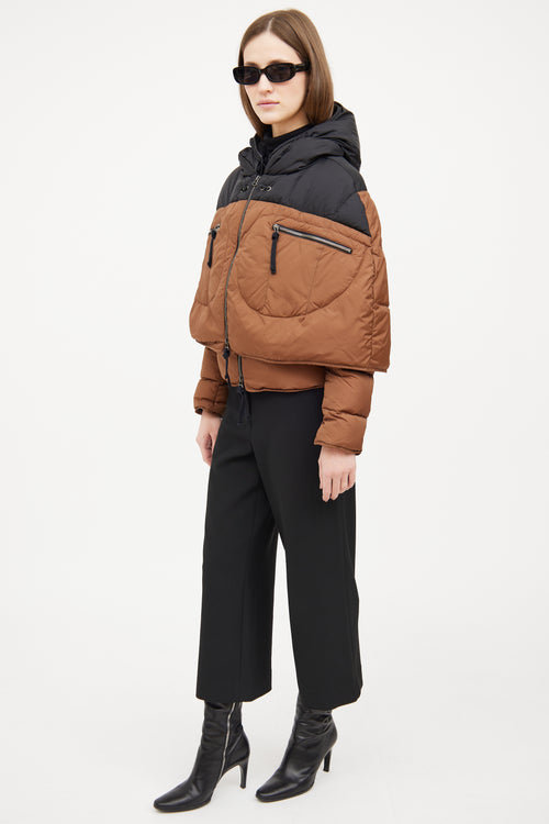 Marni 2011 Brown & Black Down Cape Jacket