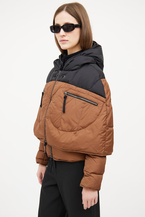 Marni 2011 Brown & Black Down Cape Jacket