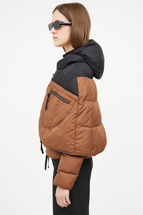 Marni 2011 Brown & Black Down Cape Jacket