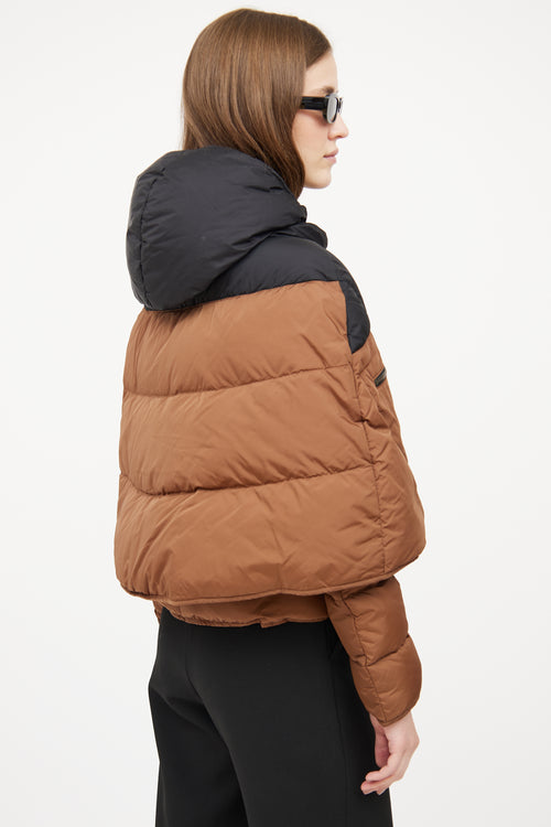 Marni 2011 Brown & Black Down Cape Jacket