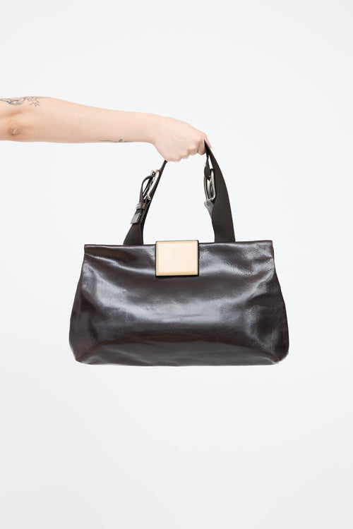 Marni Leather Buckle Satchel Bag