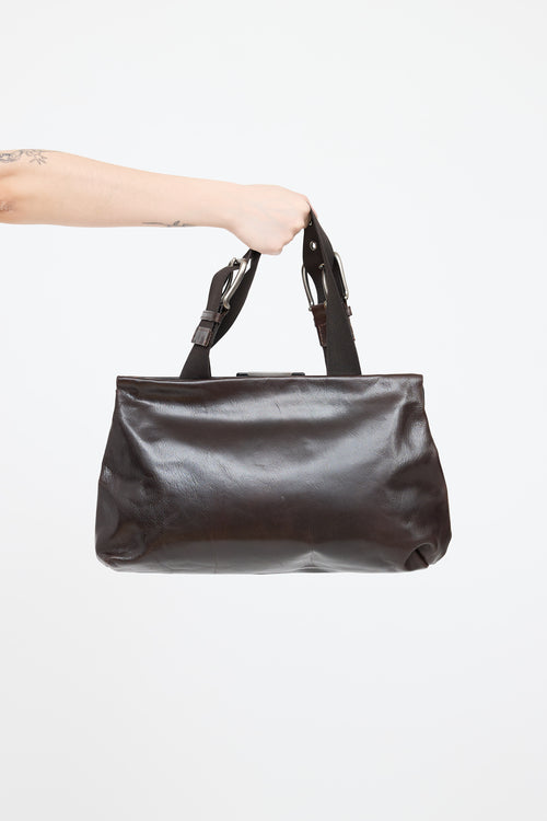 Marni Leather Buckle Satchel Bag