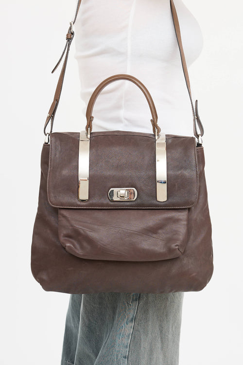 Marni Leather Top Handle Bag