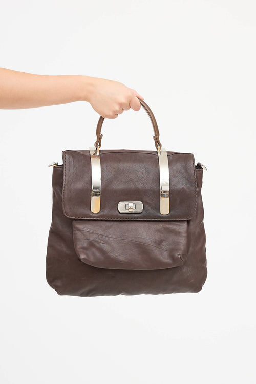 Marni Leather Top Handle Bag