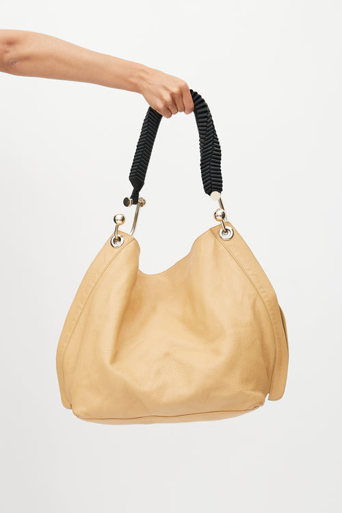 Marni Beige Leather Braided Bag