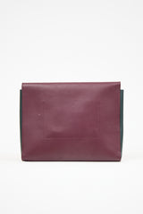 Marni Burgundy & Green Leather Pouch