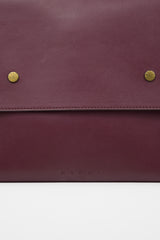 Marni Burgundy & Green Leather Pouch