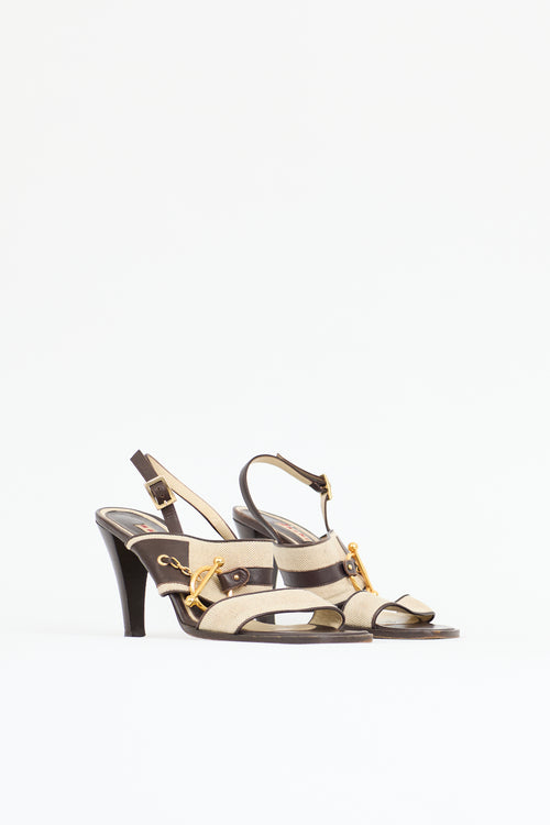 Marni Canvas & Leather Sandal