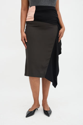 Marni Colourblock Drape Skirt