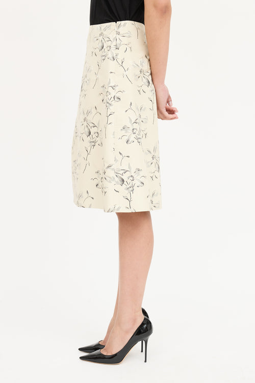 Marni Floral Pleated Skirt