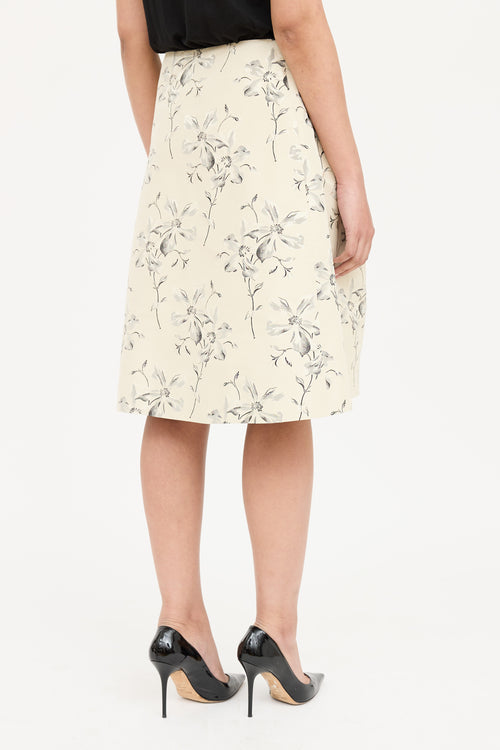 Marni Floral Pleated Skirt