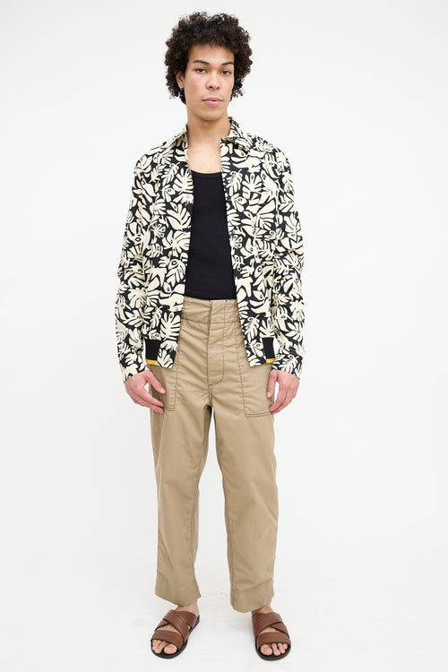 Marni Cream & Black Printed Shirt
