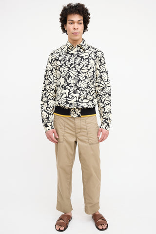 Marni Cream & Black Printed Shirt