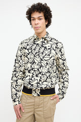 Marni Cream & Black Printed Shirt
