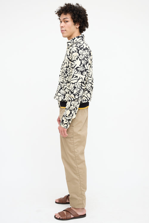 Marni Cream & Black Printed Shirt