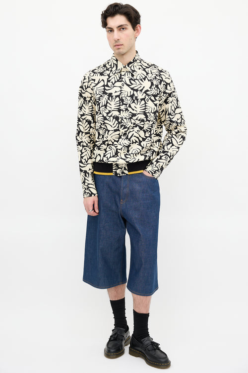 Marni Cream & Black Printed Shirt