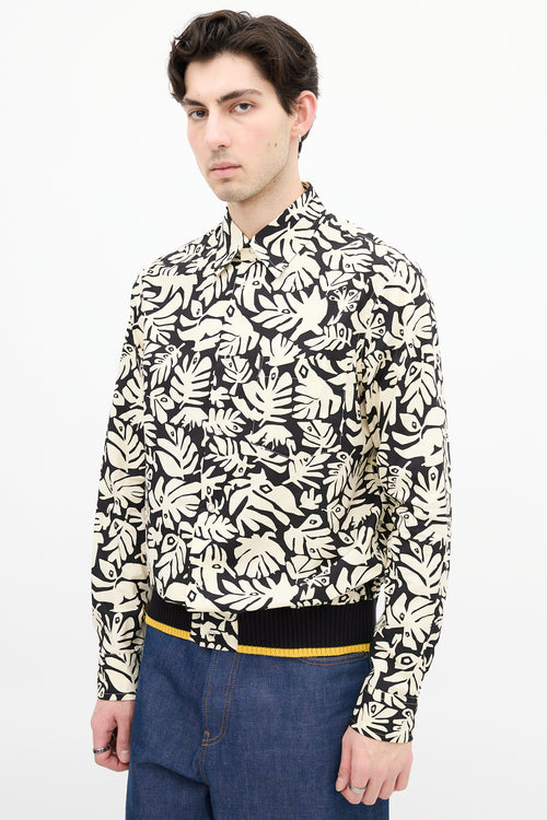 Marni Cream & Black Printed Shirt