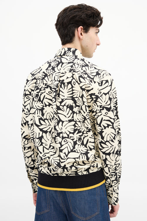 Marni Cream & Black Printed Shirt