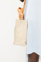 Marni Cream & Brown Museo Leather Tote